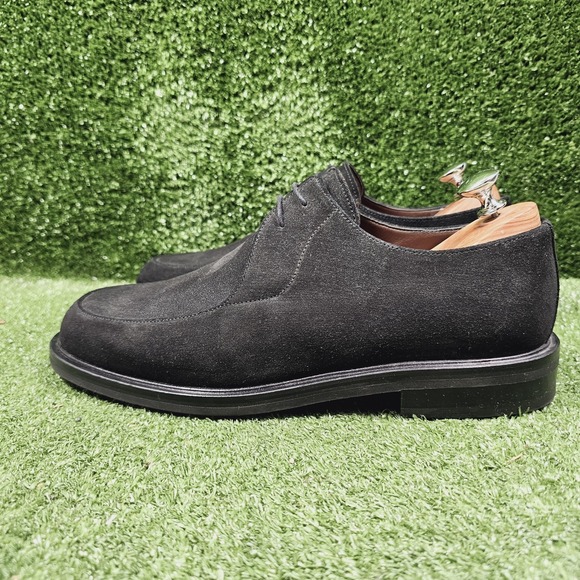 Cole Haan Studio Black Suede Derby Lace Up Italian Made Dress Shoes Mens 10.5 D main image 11